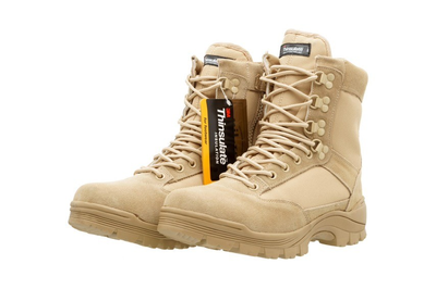 Ботинки демисезонные мужские Mil-Tec Tactical boots coyote с1змейка Германия 47 р 69155639 из дышащего полиэстера и воловьей кожи съемная стелька