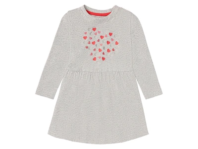 Платье трикотажное с резинкой на талии для девочки Lupilu LIDL 370789 098-104 см (2-4 years) Серый