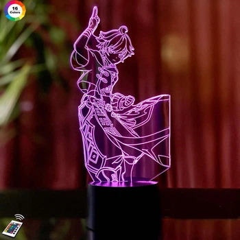 Ночник-светильник 3D GENSHIN IMPACT "Чун Юнь" 26х11 см 3DTOYSLAMP (2000002617945)