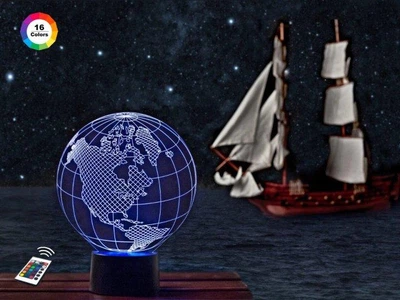 Ночник-светильник 3D "Глобус" 22х17 см 3DTOYSLAMP (2000002621133)