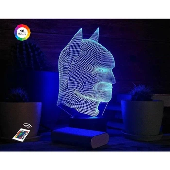 Нічник-світильник 3D "Бетмен 2" 3DTOYSLAMP 25х15 см (osv0001218)