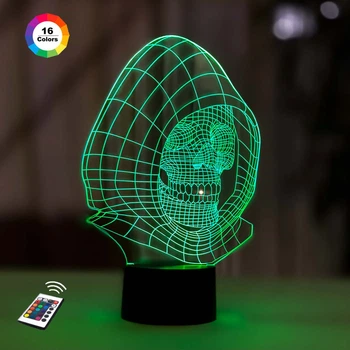 Нічник-світильник 3D "Череп 9" 3DTOYSLAMP 26х17 см 000262111