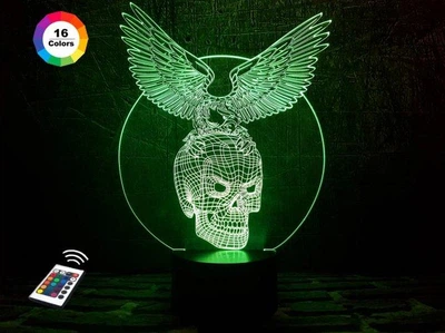Нічник-світильник 3D "Кришталевий череп" 3DTOYSLAMP 25х18 см (osv0001187)