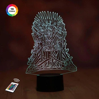 Ночник-светильник 3D "Железный Трон Игра Престолов" 3DTOYSLAMP 22х16 см 000262393