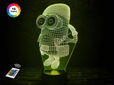 Нічник-світильник 3D "Міньйон військовий" 3DTOYSLAMP 27х14 см (osv0001526)