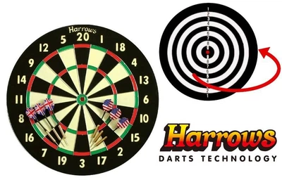 Двостороння мішень для дротиків Harrows Champion Family Paper Dart Game
