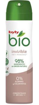 Дезодорант Byly Bio Natural 0% Invisible Desdorant Spray 75 мл (8411104045125)