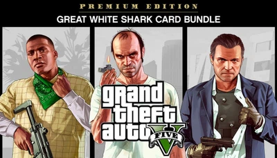 Игра Grand Theft Auto V: Premium Edition & Great White Shark Card Bundle для ПК (Ключ активации Rockstar Games)