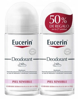 Dezodorant Eucerin Roll On Sensitive Skin 2 x 50 ml (4005800248795)