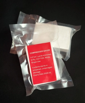 Бинт для тампонады компрессированный z-сложенный compressed gauze MedBond CG-MDH08 для военной аптечки