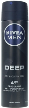 Antyperspirant Nivea Men Deep Black Carbon 150 ml (4005900513045)