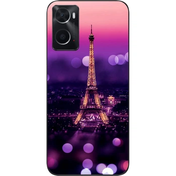 Силиконовый чехол SMTT для OPPO A76 с картинкой Париж ночью