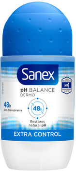 Дезодорант Sanex Ph Balance Dermo Extra Control Roll On 50 мл (8718951463899)