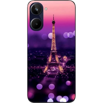 Силиконовый чехол SMTT для Realme 10 4G с картинкой Париж ночью