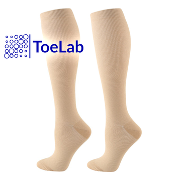 Компрессионные Носки ToeLab M109 от Варикоза 1пара - Спортивные Лечебные Гетры для Бега Чулки Гольфы Бежевые (50230773)