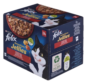 Mokra karma dla kotów Purina Felix Sensation: wiejskie smaki 24 x 85 g  (7613039916148)