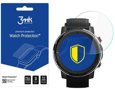 Захисне скло 3MK FlexibleGlass для Xiaomi Amazfit Stratos 3 3 шт (5903108306072)