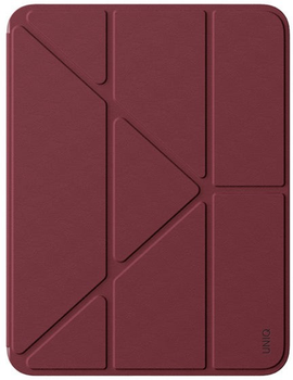 Książka Uniq Moven do Apple iPad mini 2021 antybakteryjna Burgundy (8886463678657)