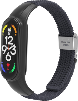 Ремінець ArmorStandart Braided Solo Loop для Xiaomi Mi Band 7/6/5/4 Charcoal (ARM69904)