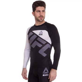 Рашгард чоловічий з довгим рукавом UFC McGregor Heroe 9523 розмір XL (48-50) Black-White