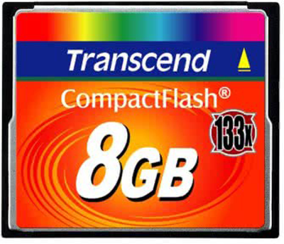 Карта памяти Transcend 8Gb Compact Flash 133x (TS8GCF133)