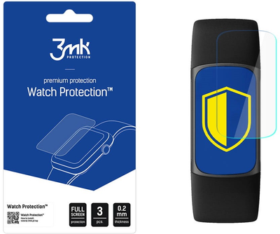 Захисна плівка 3MK Watch Protection для екрану смарт-годинників FitBit Charge 5 3 шт. (5903108459792)