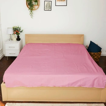 Простынь без резинки Ранфорс Dry rose 200*220 см Розовый