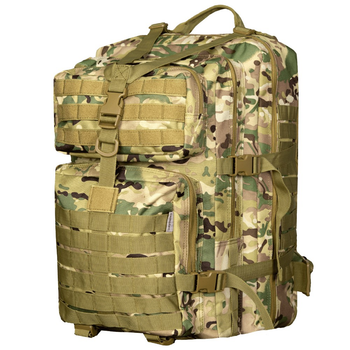Тактичний місткий рюкзак з вологозахисним чохлом Camotec Foray Multicam