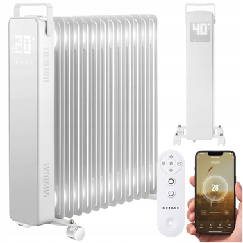Електричний масляний радіатор Mozano Smart Heater 13 ребер 3000 Вт WiFi + Пульт дистанційного керування
