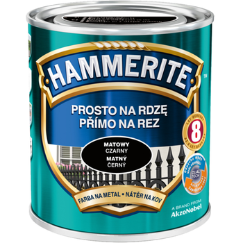 Краска для металла матовая Hammerite (Хаммерайт), Чёрный, 2.5л