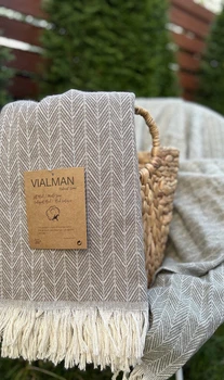 Плед Vialman Seul 10 C/29 Хлопок Бежево-кремовый Полуторный 150х200 см (8435338030726)