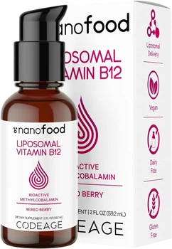 Жидкий липосомальный витамин B12 Codeage Liquid Vitamin B12 59 мл