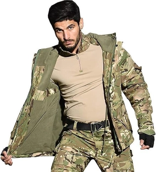 Чоловіча військова зимова тактична вітрозахисна куртка на флісі G8 HAN WILD - Multicam Розмір M