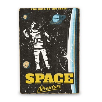 Дерев'яний постер Space adventure А5
