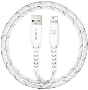 Kabel Energea Nyloflex USB - Lightning Charge and Sync C89 MFI 1.5 m biały (6957879423727)