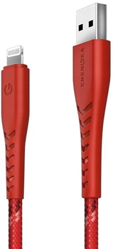Кабель для зарядки Energea Nyloflex USB - Lightning Charge and Sync C89 MFI 1.5 м Red (6957879423697)
