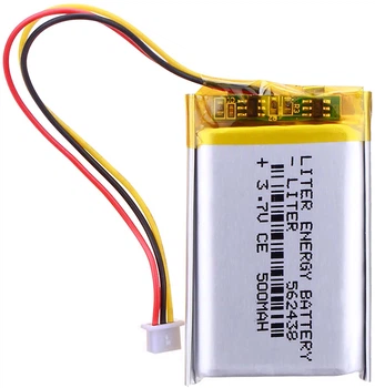 Аккумулятор Li Pol 562438 500мАч 3.7В (разъем JST PH 1.25мм 3 pin)