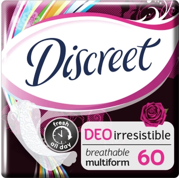 Codzienne wkładki higieniczne Discreet Deo Multiform Irresistible 60 szt (8001090161994)