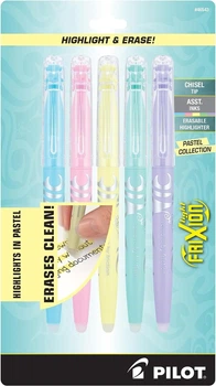 Набор текстовыделительных стираемых маркеров 5 шт Pilot, FriXion Light Pastel Erasable Highlighters (‎46543)