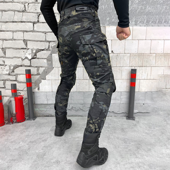 Чоловічі щільні Штани G3 з Наколінниками у комплекті / Міцні Брюки ріп-стоп чорний мультикам розмір XL