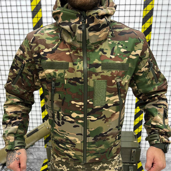 Чоловіча водонепроникна Куртка Armageddon Softshell з Капюшоном та Липучками під шеврони мультикам розмір XL