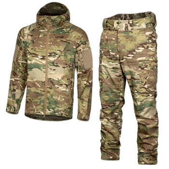 Легкая Мужская Форма Куртка с капюшоном + Брюки / Костюм CamoTec мультикам / Твиловой Комплект размер L