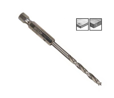 Сверло по дереву Bosch с шестигранным хвостовиком 1/4" (4 x 43 x 88 mm)