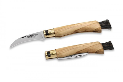 Нож грибника Antonini Old Bear "M" 19 см, рукоятка - олива з кисточкой, сталь - 420AISI, арт.9387/19LU