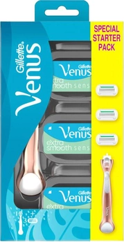 Maszynka do golenia Gillette Venus Sensitive Smooth + 3 wymienne ostrza (7702018609994)