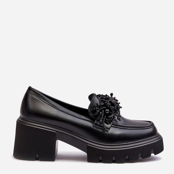 Loafersy damskie na obcasie Renesma 41 Czarne (5905677953800)