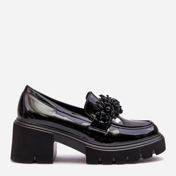 Loafersy damskie na obcasie Renesma 37 Czarne (5905677953701)