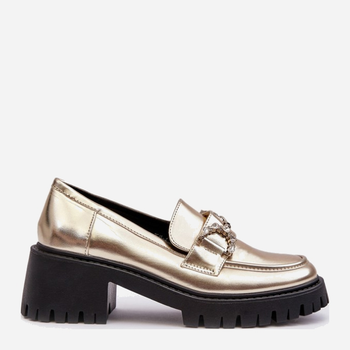 Loafersy damskie Lemmitty 38 Złote (5905677953053)