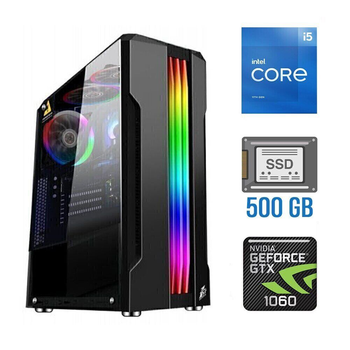 Игровой ПК Tower / Intel Core i5-11400F (6 (12) ядер по 2.6 - 4.4 GHz) NEW / 16 GB DDR4 NEW / 500 GB SSD NEW / nVidia GeForce GTX 1060, 3 GB GDDR5, 192-bit б/у
