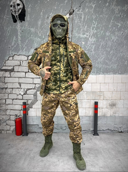 Тактический теплый военный комплект Shark ( Куртка + Флиска + Штаны ), Камуфляж: Пиксель, Размер: L